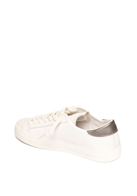 White/metal hill low sneaker D.A.T.E. | HILL LOW D VINTAGECALF-WHT/MET